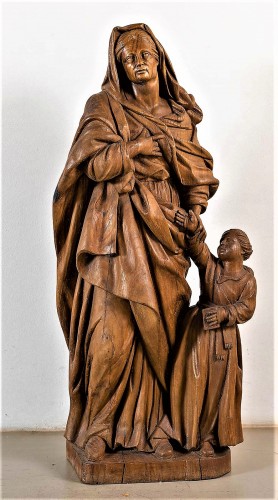 Sainte Anne et and the Virgin Child - the 17th century French school - Sculpture Style Louis XIV